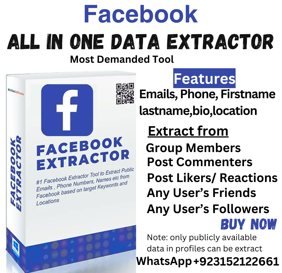 Email scraper , extractor , facebook scraper