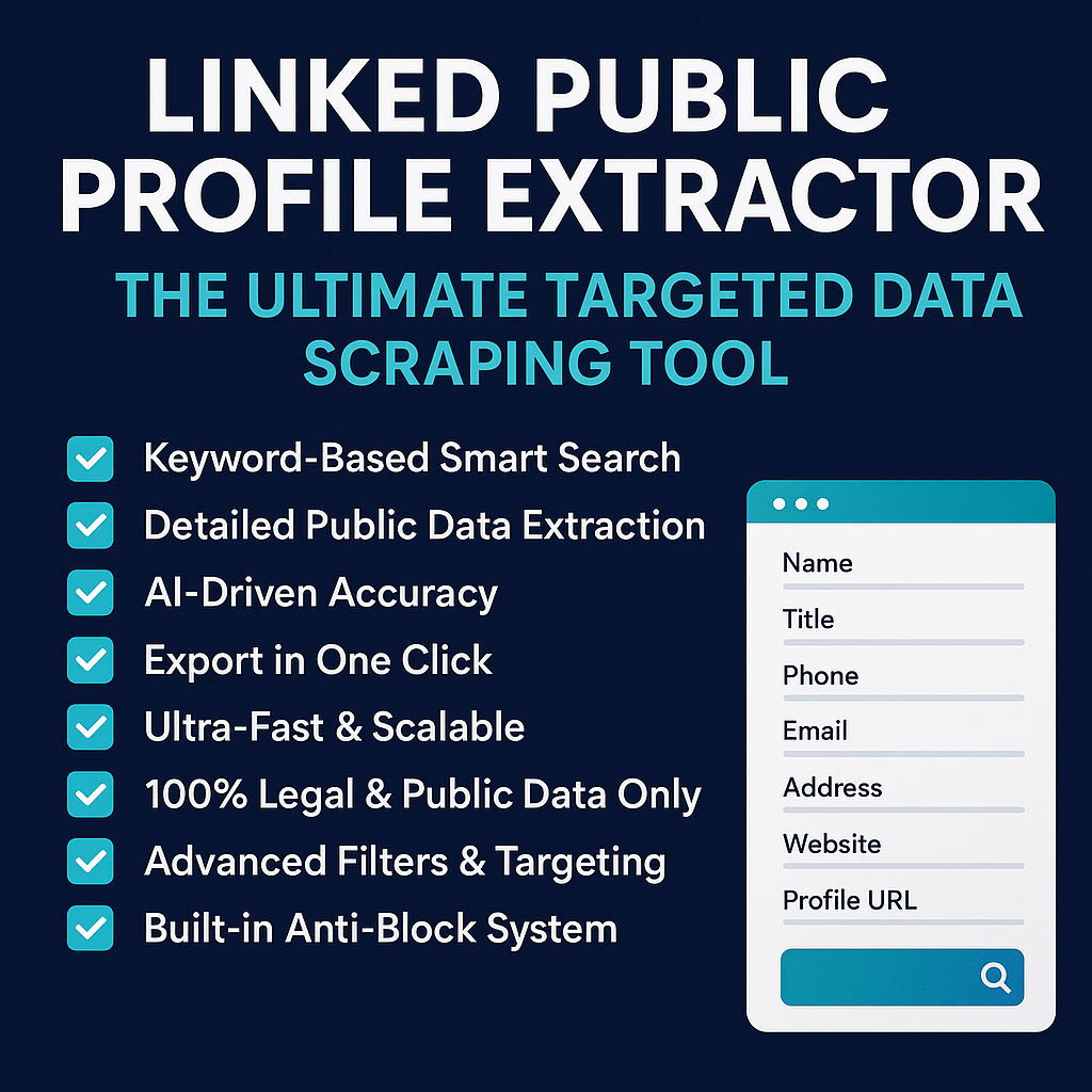 Linked Public Profile Extractor – AI Tool for Targeted LinkedIn Leads